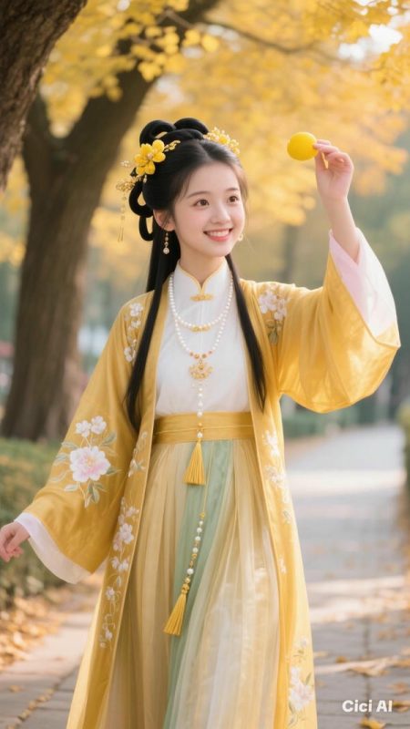 Hình ảnh mỹ nhân cổ trang cute với nụ cười đáng yêu